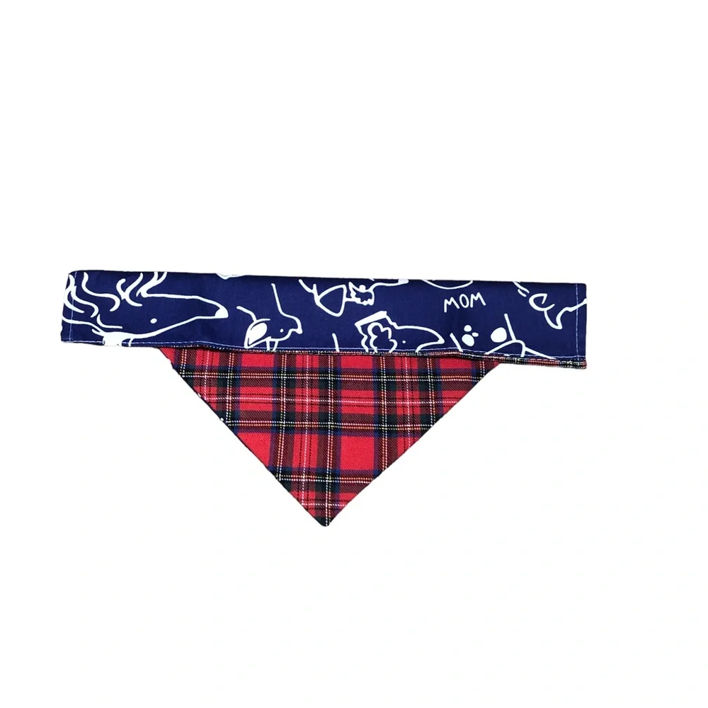 Dog Neckwear Over the Collar Reversible 2n1 Pet/ Dog Bandana